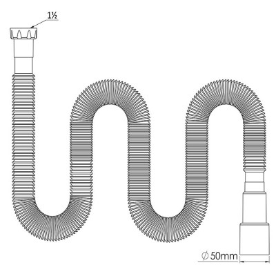 RACORD FLEXIBIL 11/4*40*50 L 1300 MM(1332) RACORD FLEXIBIL 11/4*40*50 L 1300 MM(1332)