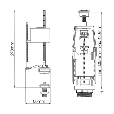MECANIZM WC VERTICAL 1/2 START/ STOP (4363) MECANIZM WC VERTICAL 1/2 START/ STOP (4363)