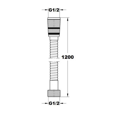 FURTUN DUS FLEXIBIL 1/2*1/2 1200mm PT. BIDEU FURTUN DUS FLEXIBIL 1/2*1/2 1200mm PT. BIDEU