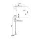 MISC.LAV. WEST, INALT H 159cm, L 120cm CROMAT MISC.LAV. WEST, INALT H 159cm, L 120cm CROMAT