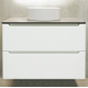 SET DULAP SUPENDAT  BERGAMO ALB MAT CU BLAT CROWNLAM GREY STONE 800
