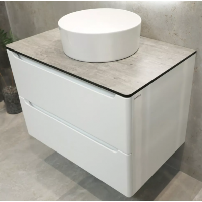 SET DULAP SUPENDAT  BERGAMO ALB MAT CU BLAT CROWNLAM GREY STONE 800