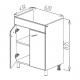 SET DULAP  DALAS ALB CU LAVOAR ATRIA 650