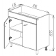 SET DULAP  DALAS ALB CU LAVOAR ATRIA 850
