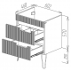 SET DULAP  POSITANO ALB MAT CU LAVOAR NOMI ARGO 600