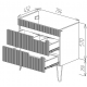 SET DULAP  POSITANO ALB MAT CU LAVOAR NOMI ARGO 800