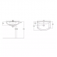 SET DULAP  RIVERA PRO ALB CU LAVOAR ZENON 650