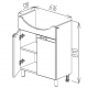 SET DULAP  RIVERA PRO ALB CU LAVOAR ZENON 650