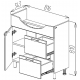 SET DULAP  RIVERA PRO ALB CU LAVOAR ZENON 860