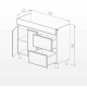 SET DULAP  URBANO ALB STRUCTURAT CU LAVOAR ISIK 1000