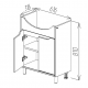 SET DULAP  VENUS ALB STRUCTURAT CU LAVOAR ZENON 650