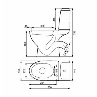 VAS WC COMPACT CERSANIT EKO NEW ALIM.INFER.CAPAC PP UNIVERSAL