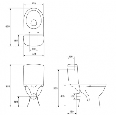 VAS WC COMPACT CERSANIT MERIDA NEW ALIM.INFER.CAPAC PP ORIZONTAL