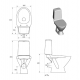VAS WC COMPACT CERSANIT ARCTIC NEW ALIM.INFER.CAPAC PP ORIZONTAL