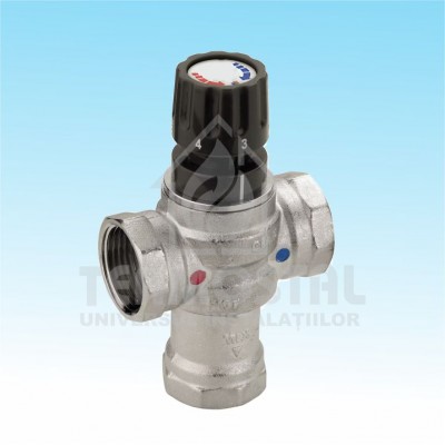 VANA TERMOSTATICA CU 3 CAI 3/4"F