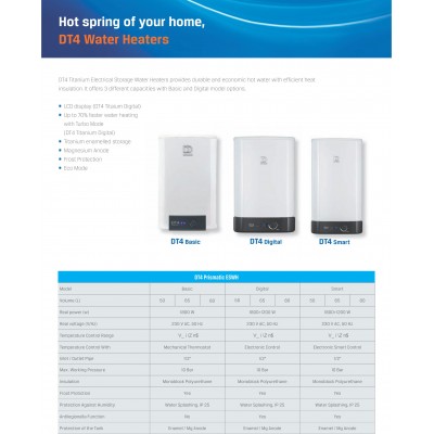 BOILER ELECTRIC DT4 BASIC 50LT 1.8kW DEMIR DOKUM BOILER ELECTRIC DT4 BASIC 50LT 1.8kW DEMIR DOKUM