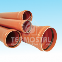 TUB PVC SN4MS D200 L=3000 mm CU GARNITURA