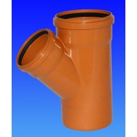 RAMIFICATIE PVC 110/110x45' cu garnitura