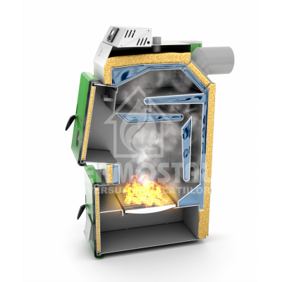 CAZAN COMBUSTIBIL SOLID MCE AGRO V1 24KW CU PANOU COMANDA+VENTILATOR