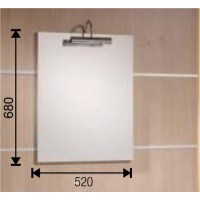 OGLINDA 52X68X2 INRAMATA ALUMINIU