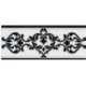 FRIZ VOGUE LISTELLO ARABESCATO BIANCO-NERO 8X20 FRIZ VOGUE LISTELLO ARABESCATO BIANCO-NERO 8X20