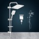 BARA DUS CU DIF.250MM+DIF.110MM,SUP.REGL.CR.RAINMAX CHROME 150CM BARA DUS CU DIF.250MM+DIF.110MM,SUP.REGL.CR.RAINMAX CHROME 150CM
