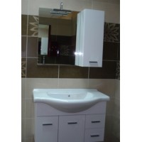 SET TOSC,DULAP PORTLAV.ALB 81cm,USI-2,2SER,LAV. 85cm,OGL,DULAP,APL.003