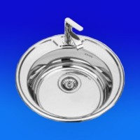 CHIUVETA INOX ROTUNDA 490 0,8 FB RIFLATA CU SIFON