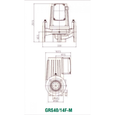 POMPA CIRCULATIE GRS40/14F-M POMPA CIRCULATIE GRS40/14F-M