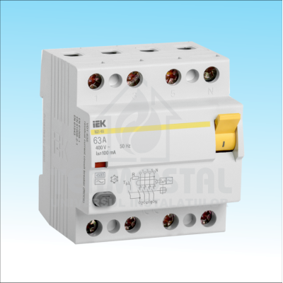INTRERUPATOR DIFERENTIAL ВД1-63 4Р 63А 100МА