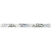 FRIZ VOGUE LISTELLO FIORI NERO-AZZURO 3, 6x60