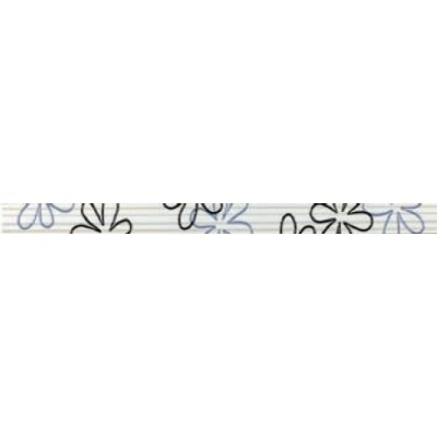 FRIZ VOGUE LISTELLO FIORI NERO-AZZURO 3, 6x60 FRIZ VOGUE LISTELLO FIORI NERO-AZZURO 3, 6x60