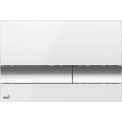 BUTON DUBLA COMANDA ALCAPLAST M 1720-1 ALB-ARGINT BUTON DUBLA COMANDA ALCAPLAST M 1720-1 ALB-ARGINT