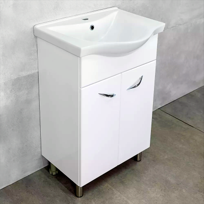 DULAP PENTRU BAIE PE PARDOSEALĂ BAYRO DALAS SUB LAVOAR ALBA 540 ALB, LAVOAR APLICAT SANOVIT ALBA 540X450X160 DULAP PENTRU BAIE PE PARDOSEALĂ BAYRO DALAS SUB LAVOAR ALBA 540 ALB, LAVOAR APLICAT SANOVIT ALBA 540X450X160
