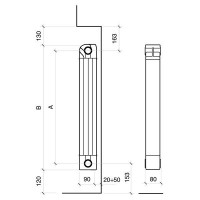 RADIATOR ALUMINIU GARDA S/90 1200/3 sectii
