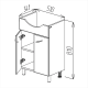 DULAP PENTRU BAIE PE PARDOSEALĂ BAYRO DALAS SUB LAVOAR ALBA 540 ALB, LAVOAR APLICAT SANOVIT ALBA 540X450X160 DULAP PENTRU BAIE PE PARDOSEALĂ BAYRO DALAS SUB LAVOAR ALBA 540 ALB, LAVOAR APLICAT SANOVIT ALBA 540X450X160