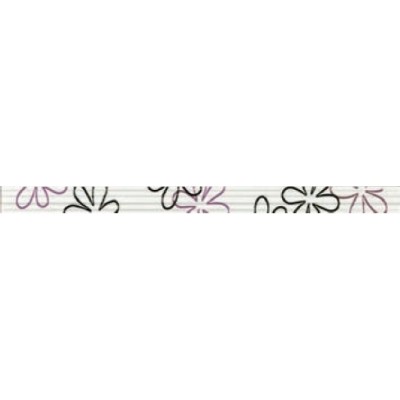 FRIZ VOGUE LISTELLO FIORI NERO-MALVA.3, 6x60
