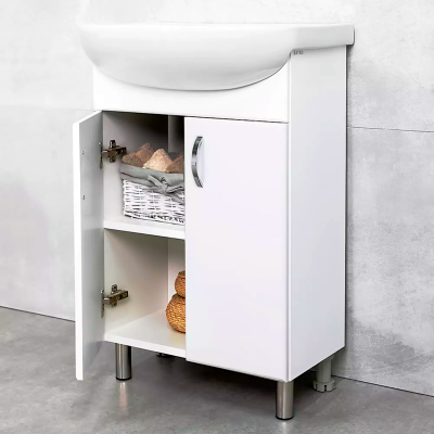 DULAP PENTRU BAIE PE PARDOSEALĂ BAYRO BRIS SUB LAVOAR ARTECO 550 ALB, LAVOAR SUSPENDAT CERSANIT ARTECO 550X440X150 DULAP PENTRU BAIE PE PARDOSEALĂ BAYRO BRIS SUB LAVOAR ARTECO 550 ALB, LAVOAR SUSPENDAT CERSANIT ARTECO 550X440X150