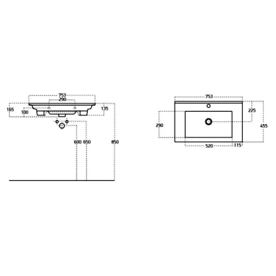DULAP DALAS ALB CU LAVOAR ATRIA 650, LAVOAR APLICAT SANOVIT ATRIA 650X455X165 DULAP DALAS ALB CU LAVOAR ATRIA 650, LAVOAR APLICAT SANOVIT ATRIA 650X455X165