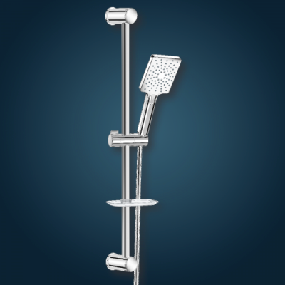 BARA DUS CU DIF.95x120MM PE SUP.REGL.+TUB.FLEX.AQUA CHROMLUX 150CM