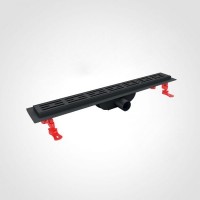 CANAL SCURGERE DUS INOX AQUALINE MAT BLACK BASE 60CM D.40