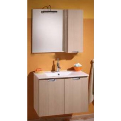 DULAP PORTLAVOAR SLIM 73x46CM, 2 USI, ROVERE