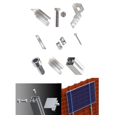 SET DE FIXARE PE ACOPERIS INCLINAT P/U 2 BATERII SOLARE SET DE FIXARE PE ACOPERIS INCLINAT P/U 2 BATERII SOLARE