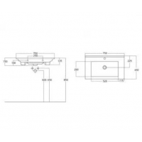 LAVOAR SANOVIT ATRIA 1000x455x160MM PENTRU MOBILIER