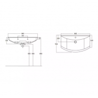 LAVOAR SAVONIT ZENON 86X50CM PENTRU MOBILIER