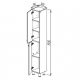 DULAP INALT BAYRO DEMO 300MMx1900MM UNIVERSAL ALB