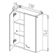 DULAP INALT BAYRO DALAS SUSPENDAT  600MMx750MM ALB