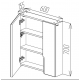 DULAP-OGLINDA BAYRO SORENTO 600 X 700 ALB MAT