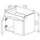 DULAP PORTLAVOAR SUSPENDAT BAYRO DENVER SOFT 650 PIATRA SUR