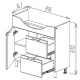 DULAP LAVOAR BAYRO DEMO ZENON 650 ALB